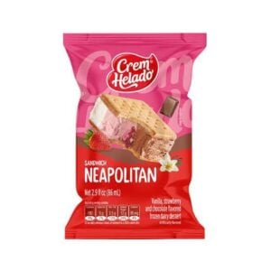 Crem Helado Sandwich Neapolitan 20 x 2.9 oz