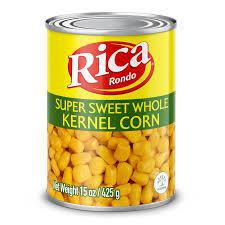 Rica Sweet Corn Can 24 x 425 G