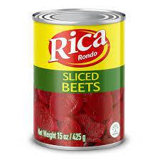 Rica Sliced Beets Can 24 x 425 G